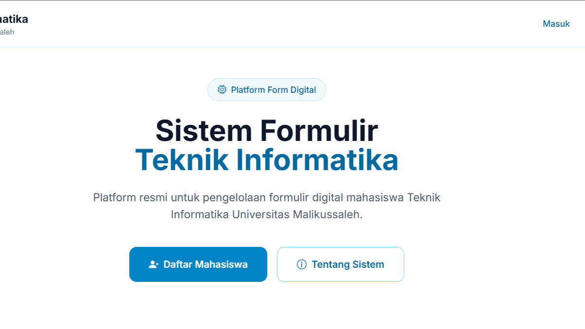 Form Jurusan Informatika